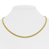 24k Pure Yellow Gold 26.2g Solid 3.5mm Curb Link Chain Necklace 19"