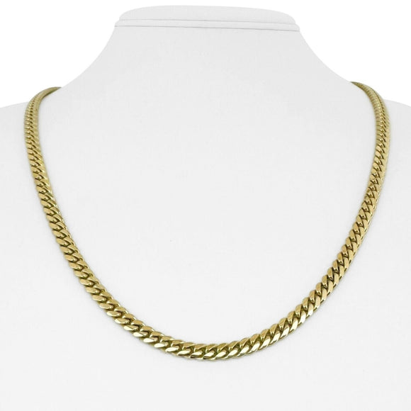 10k Yellow Gold 40.8g Solid Heavy 5mm Men's Cuban Link Chain Necklace 22