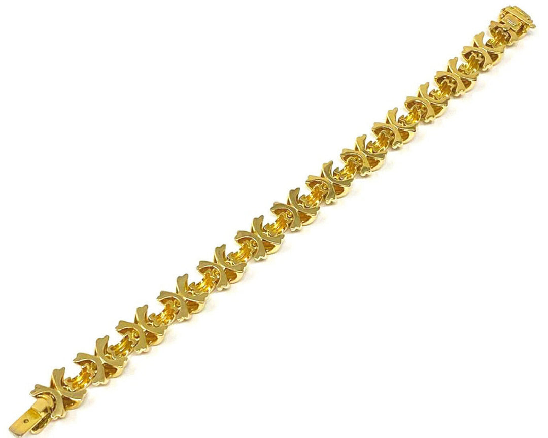 Tiffany & Co. Signature 18k Yellow Gold X Link Bracelet 7.25"