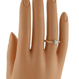 Roberto Coin Primavera Diamond 18k Rose & White Gold Band Ring Italy Size 6.75
