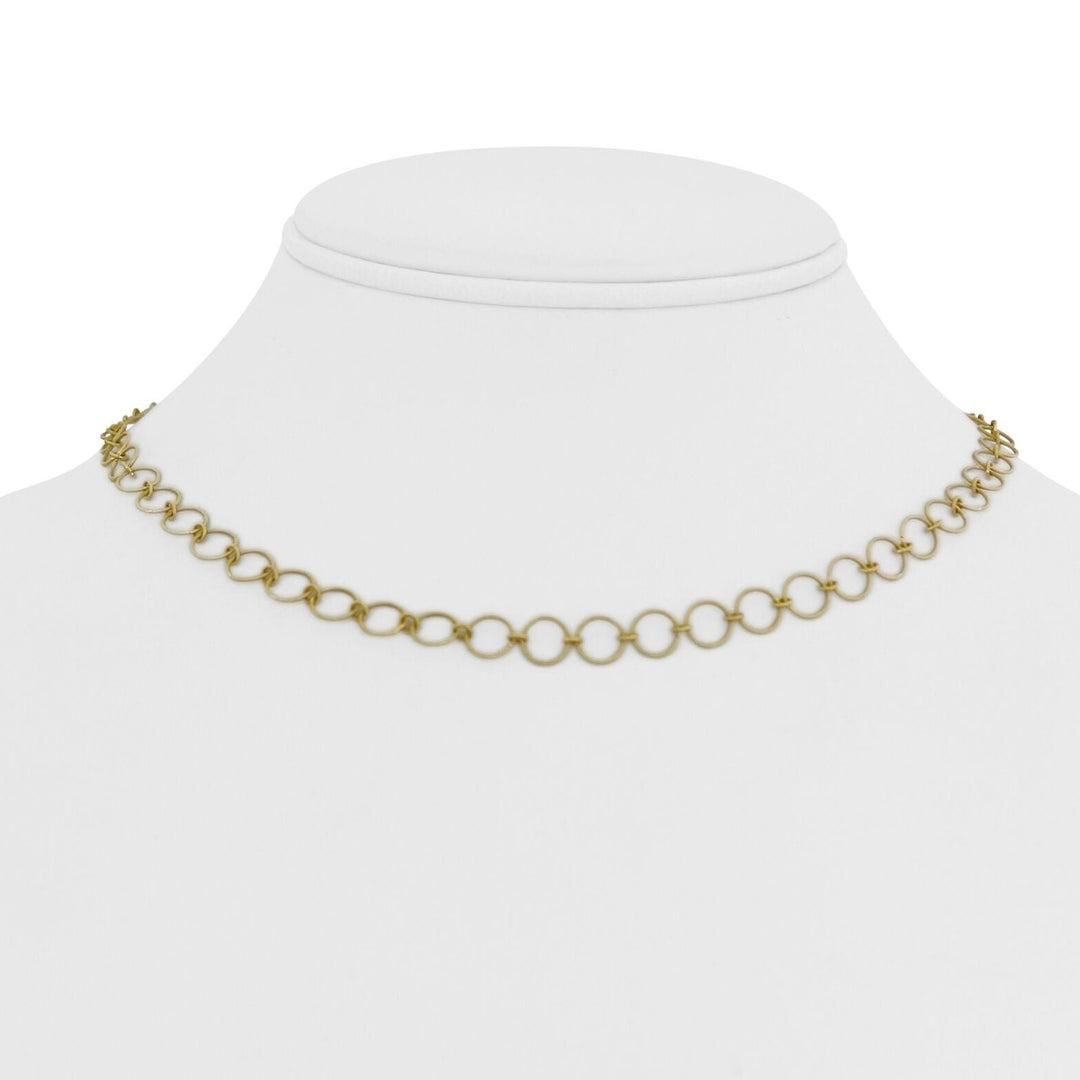Jude Francis 18k Yellow Gold 6.2g Light Fancy Circle Link Chain Necklace 16"