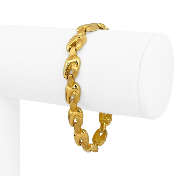 22k Yellow Gold 19.2g Solid Ladies 8.5mm Fancy Link Bracelet 6.5