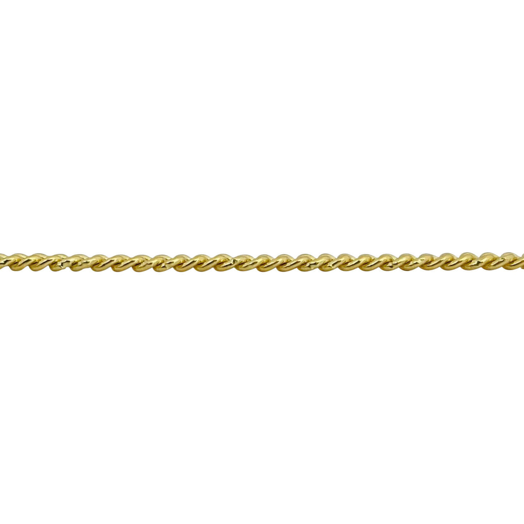 24k Pure Yellow Gold 26.2g Solid 3.5mm Curb Link Chain Necklace 19"