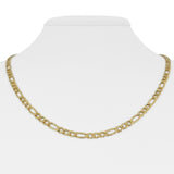 14k Yellow Gold 6.5g Hollow Light 4mm Figaro Link Chain Necklace Turkey 20"