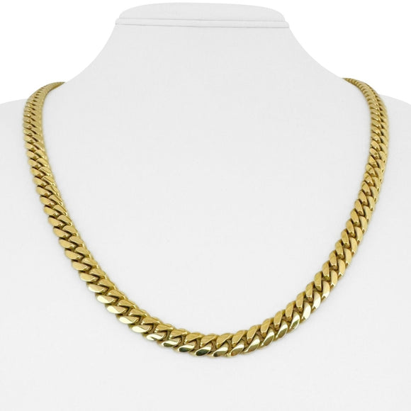 14k Yellow Gold 84.7g Solid Heavy 7mm Cuban Link Chain Necklace 22