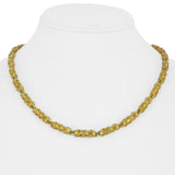 14k Yellow Gold 37.5g Solid Ladies 5mm Nugget Link Chain Necklace 17.5"