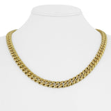 14k Yellow Gold 32.9g Hollow Polished 7.5mm Cuban Link Chain Necklace 20"