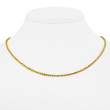 22k Yellow Gold 11.7g Solid Thin 2mm Fancy Cable Link Chain Necklace 18"