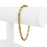 24k Pure Yellow Gold 14.8g Solid Ladies 5mm Fancy Cable Link Bracelet 7.5"