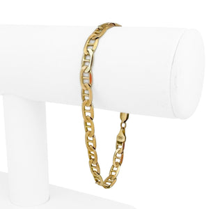 14k Yellow Gold 12.2g Men's 6mm Mariner Gucci Link Bracelet Italy 8"