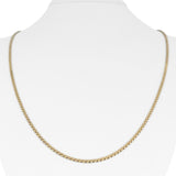 14k Yellow Gold 9.8g Solid Thin 2mm Serpentine Link Chain Necklace 24"