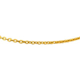 24k Pure Yellow Gold 12.3g Solid Thin 2.5mm Cable Link Chain Necklace 18"