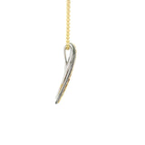 Brand New EFFY 14k Yellow and White Gold Diamond Pendant Necklace 18"