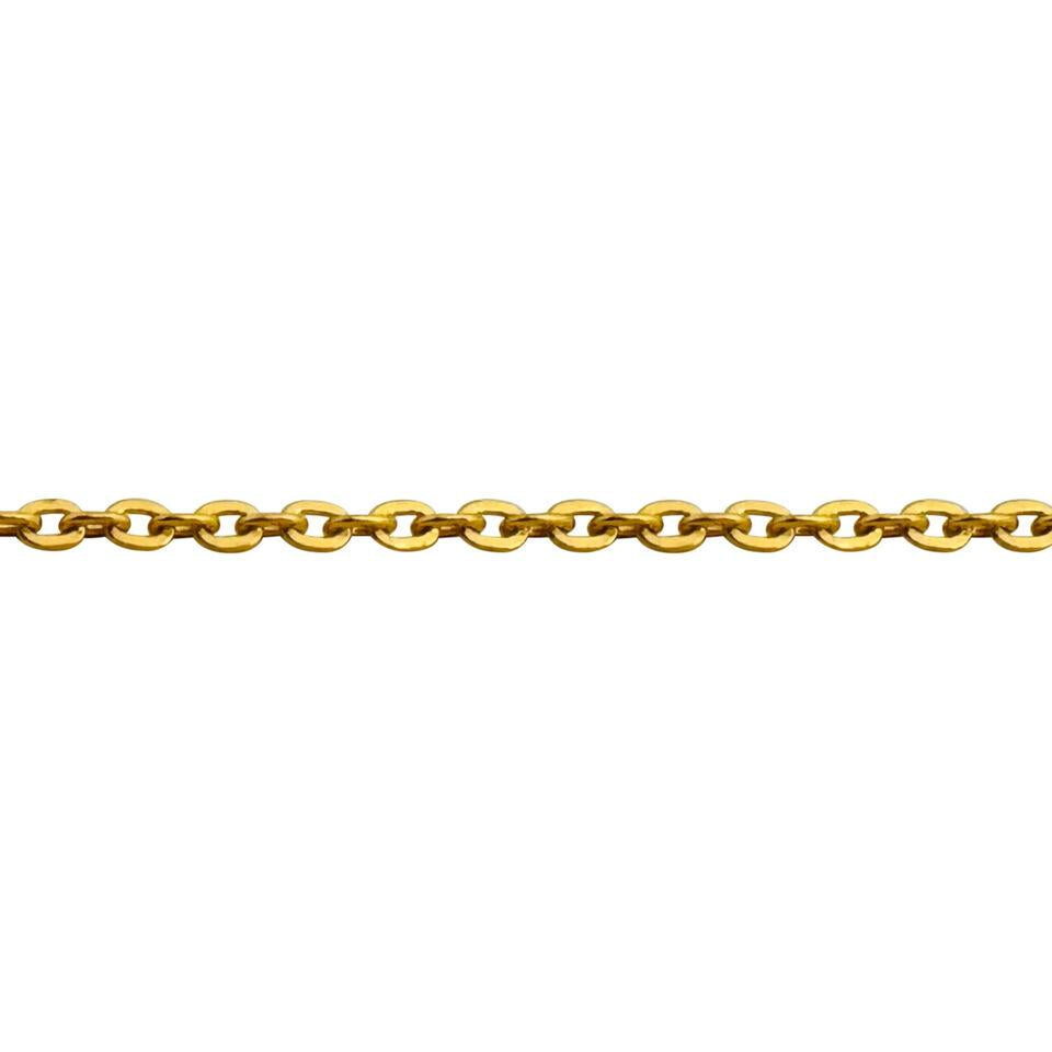 24k Pure Yellow Gold 12.3g Solid Thin 2.5mm Cable Link Chain Necklace 18"