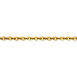 24k Pure Yellow Gold 12.3g Solid Thin 2.5mm Cable Link Chain Necklace 18"