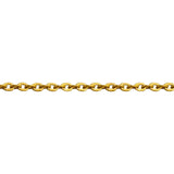 24k Pure Yellow Gold 12.3g Solid Thin 2.5mm Cable Link Chain Necklace 18"