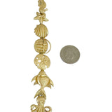 14k Yellow Gold 26.2g Ladies Vintage 20mm Ocean Beach Link Bracelet 7.25"