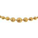 22k Yellow Gold 29.8g Ladies Graduated Fancy Ball Bead Link Necklace 25"