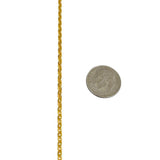 24k Pure Yellow Gold 12.3g Solid Thin 2.5mm Cable Link Chain Necklace 18"