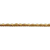 19k Portuguese Yellow Gold 25.3g Ladies 5.5mm Fancy Link Beaded Necklace 17"