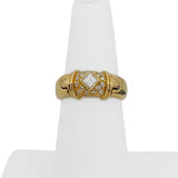 Bvlgari Vintage 18k Yellow Gold and VVS Diamond Ring Italy Size 6