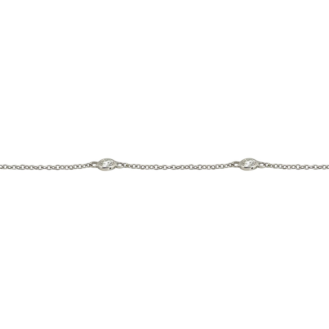 Tiffany & Co. Elsa Peretti Platinum Diamonds by the Yard Bracelet 7.25"