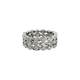 Tiffany & Co. Platinum and 1.6ctw Diamond Jazz Band Ring Size 6.25