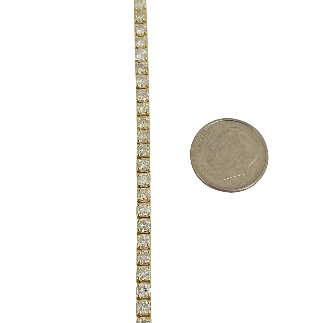 14k Yellow Gold and 5cttw Diamond Tennis Bracelet 6.75"