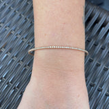 14k Rose Gold 2.5cttw Diamond Ladies Bangle Bracelet 8.5"