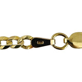 14k Yellow Gold 8.4g Thin Flat 3mm Curb Link Chain Necklace 20.5"