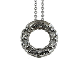 Roberto Coin 18k White Gold 1.43cttw Diamond Circle Pendant Necklace Italy 17.5"