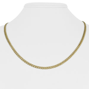 14k Yellow Gold 8.4g Thin Flat 3mm Curb Link Chain Necklace 20.5"